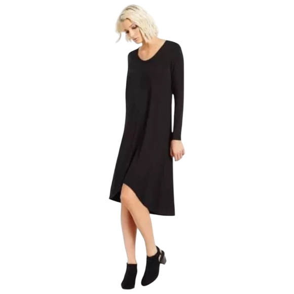 Eileen Fisher Dresses & Skirts - Eileen Fisher Elegant Black Long Sleeve Dress Small